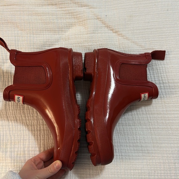 EUC Glossy Red Hunter Boots - Picture 6 of 10